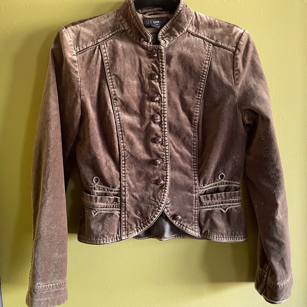 Army green vintage inspired H&M jacket blazer